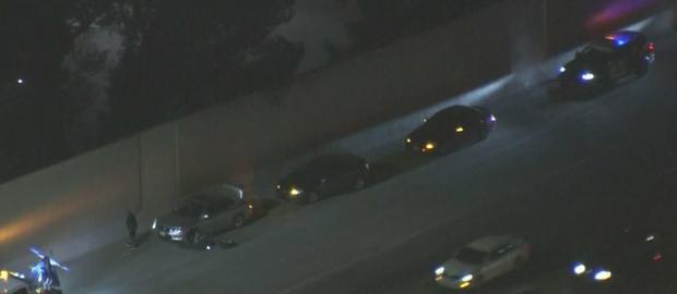 Ladder To Blame For Damage To At Least A Dozen Cars On 5 Freeway In Burbank 