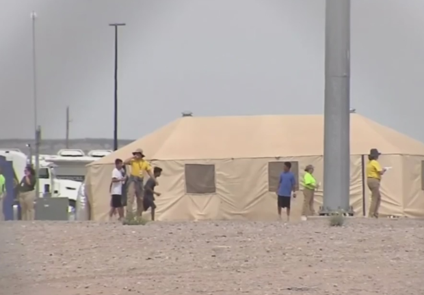 tent cities at U.S.-Mexico Border 