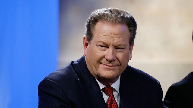 Ed Schultz attends election coverage at NEP Studios on Feb. 3, 2016, in New York City. 