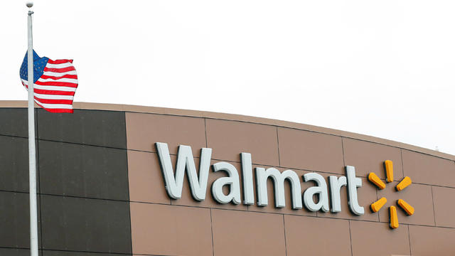 Walmart signage is displayed outside a company's store in Chicago 