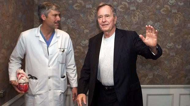 George H.W. Bush and Dr. Mark Hausknecht 