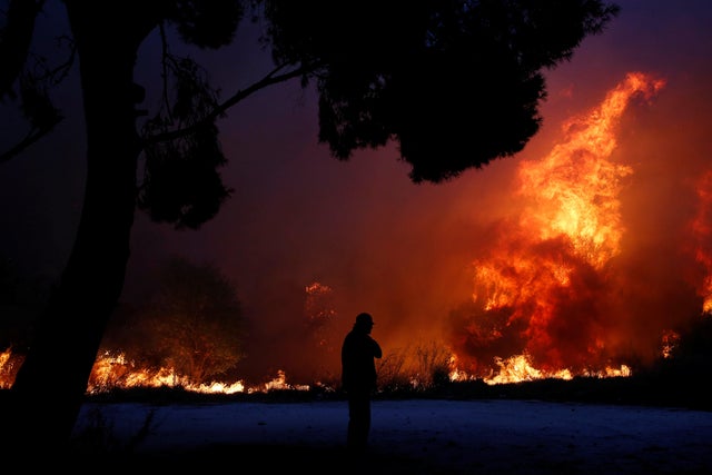 athens, greece forest fires 