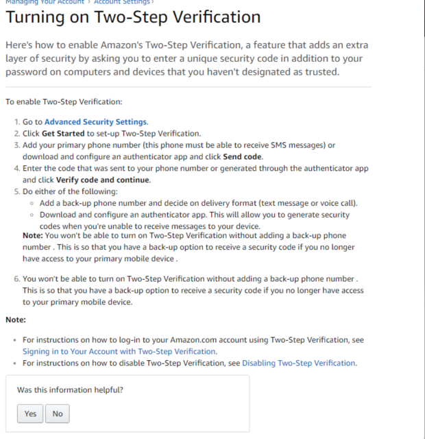 amazon 2-step verification 