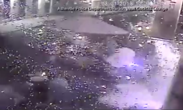 fireworks tossed into bar 