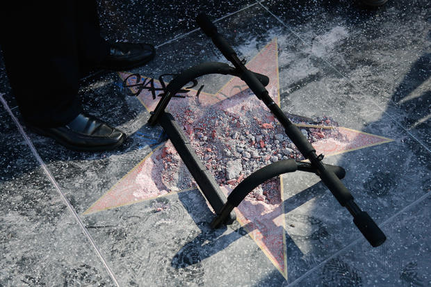 Donald Trump's Hollywood Walk Of Fame Star Gets Vandalized 