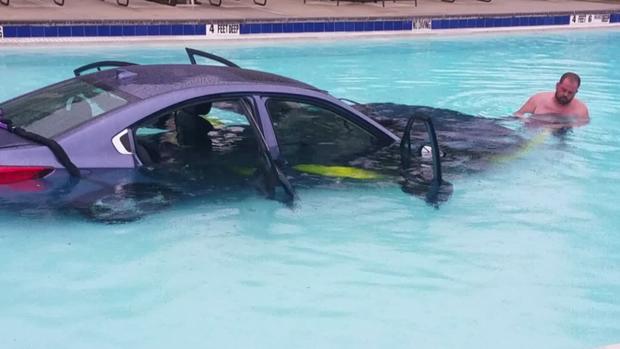 Car into pool 
