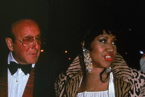 Clive Davis And Aretha Franklin, 1992. 