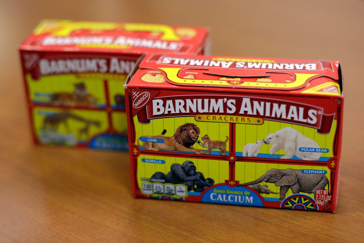 Animal crackers box Animals "freed" in new Nabisco Barnum animal