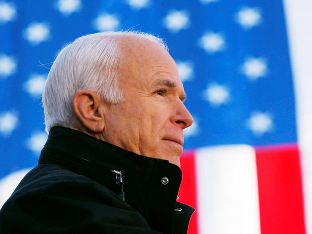 FILE PHOTO -  U.S. Republican presidential nominee Senator John McCain (R-AZ) speaks at a campaign rally in Defiance 