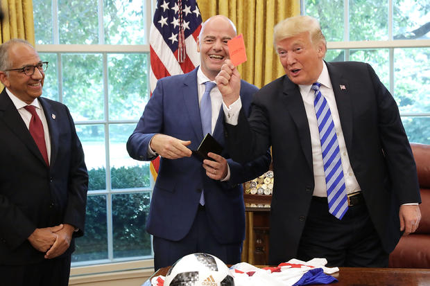 President Trump Meets With FIFA President Gianni Infantino At White House 