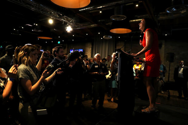 Arizona GOP Senate Candidate Martha McSally Attends Primary Night Event In Tempe 