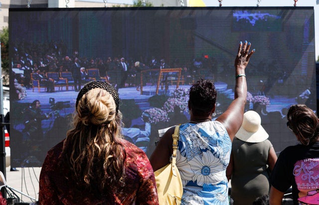 Soul Music Icon Aretha Franklin Honored During Her Funeral By Musicians And Dignitaries 
