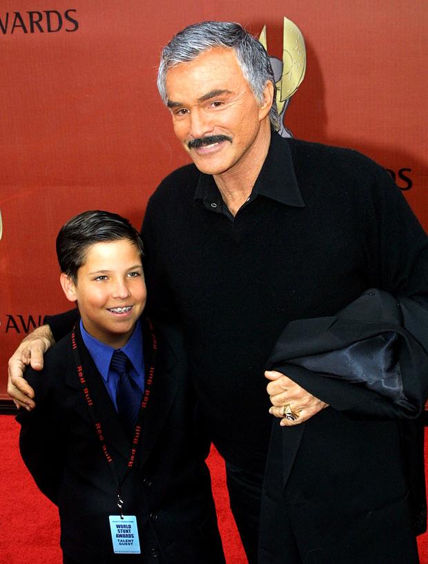 US actor Burt Reynolds and his son Quinton arrive 