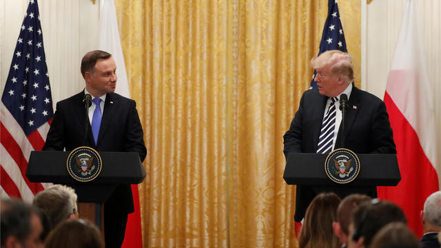 U.S. President Trump holds joint news conference with Poland's President Duda at the White House in Washington 