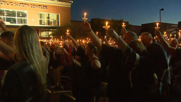 Candlelight vigil for Officer Garrett Hull 