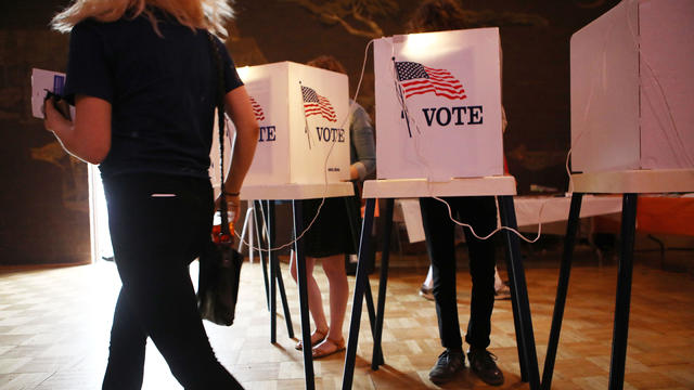 Voters In California Head To Polls To Cast Ballots In State's Primary Election 