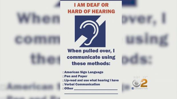 Visor Card For Deaf Drivers on Long island 