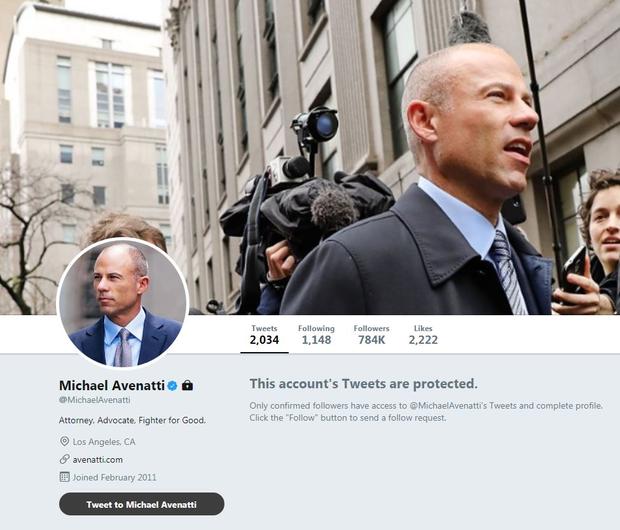 Michael Avenatti's protected Twitter account, Sept. 25, 2018. 