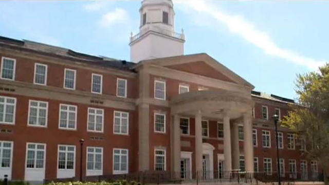 An image capture of a news segment broadcast by CBS affiliate WUSA-TV about Roosevelt High School shows the school's exterior in Washington, D.C. 