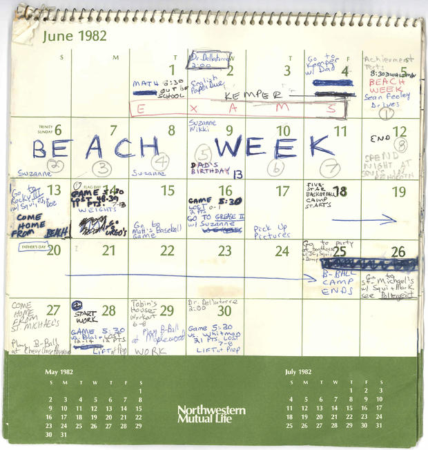 Brett Kavanaugh calendar -- June 1982 