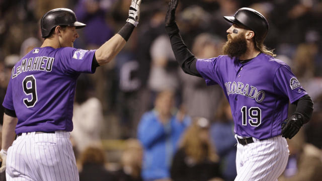 Charlie Blackmon wore ridiculous fishing waders at the Rockies' on