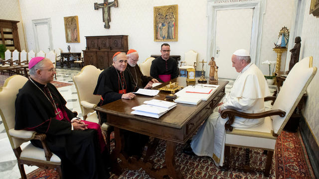 Pope Francis meets U.S. Catholic Church leaders at the Vatican 