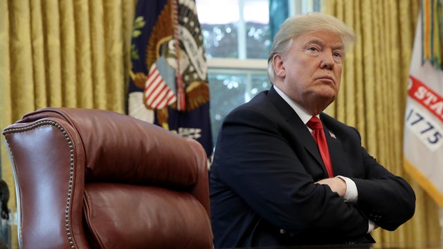 President Trump Briefed On Hurricane Michael By Secretary Of Homeland Security Nielsen And FEMA Chief Long In Oval Office 