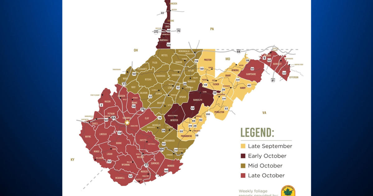 Changing Fall Colors Coming On In Parts Of West Virginia CBS Pittsburgh