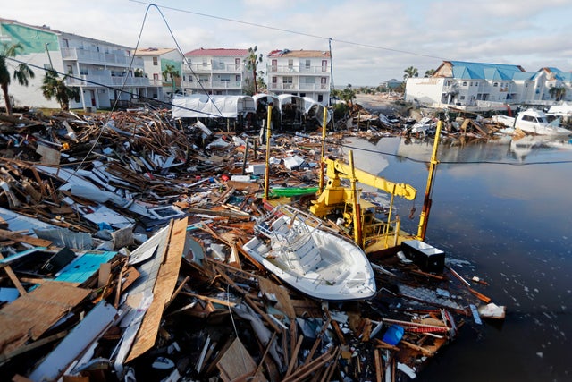 Hurricane Michael in Mexico Beach, Florida 