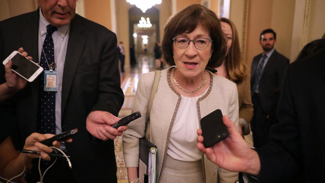 U.S. Senator Collins arrives prior to a procedural vote on Kavanaugh nomination on Capitol Hill in Washington 