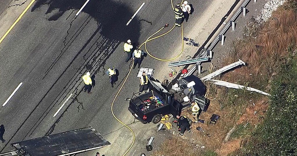 Crash On I-95 North Temporarily Shuts Down All Lanes - CBS Boston