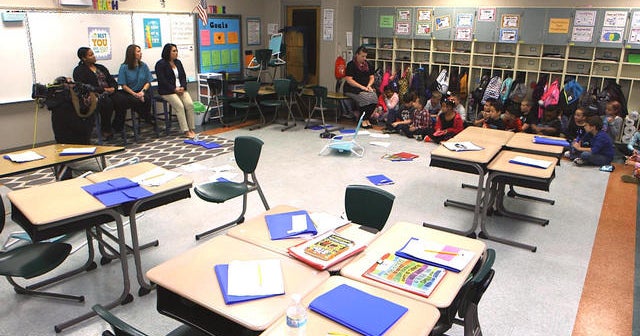 What an active shooter drill in a 4th grade classroom looks like CBS News