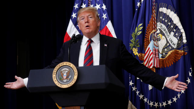 U.S. President Donald Trump gives remarks during the White House State Leadership Day Conference for local officials of Alaska, Hawaii and California at the White House in Washington, U.S. 