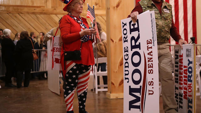 GOP Senate Candidate Judge Roy Moore Holds Rally On Eve Of Election 