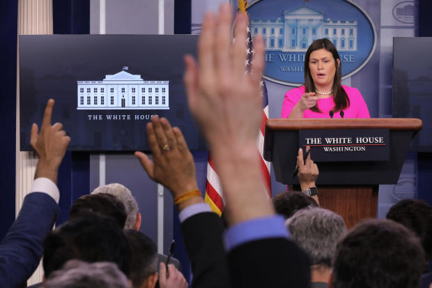 Press Secretary Sarah Sanders Holds Briefing At The White House 