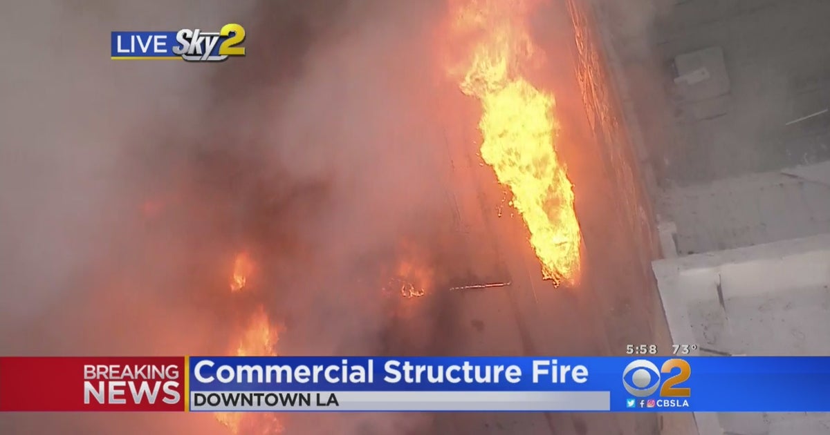 Fire Crews Knock Down Blaze At Downtown LA Commercial Building - CBS ...