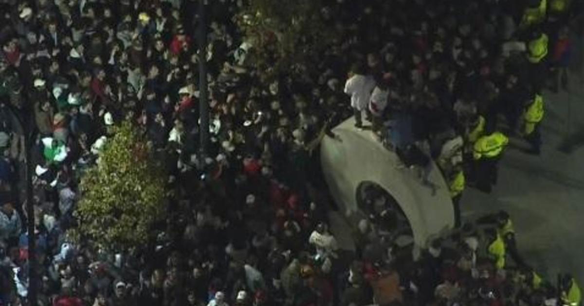Boston Red Sox celebrating World Series win with parade