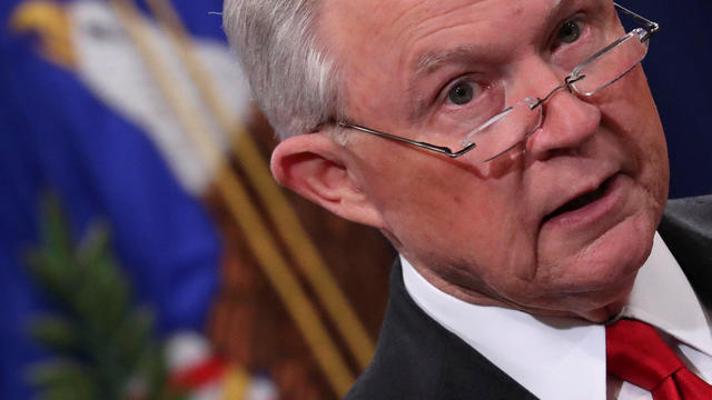 U.S. Attorney General Sessions addresses a news conference to announce a criminal law enforcement action involving China at the Justice Department in Washington 