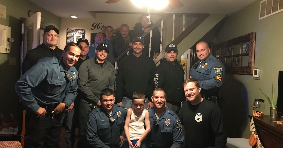 Bellmawr Police Give Young Boy And Honorary Officer Halloween To