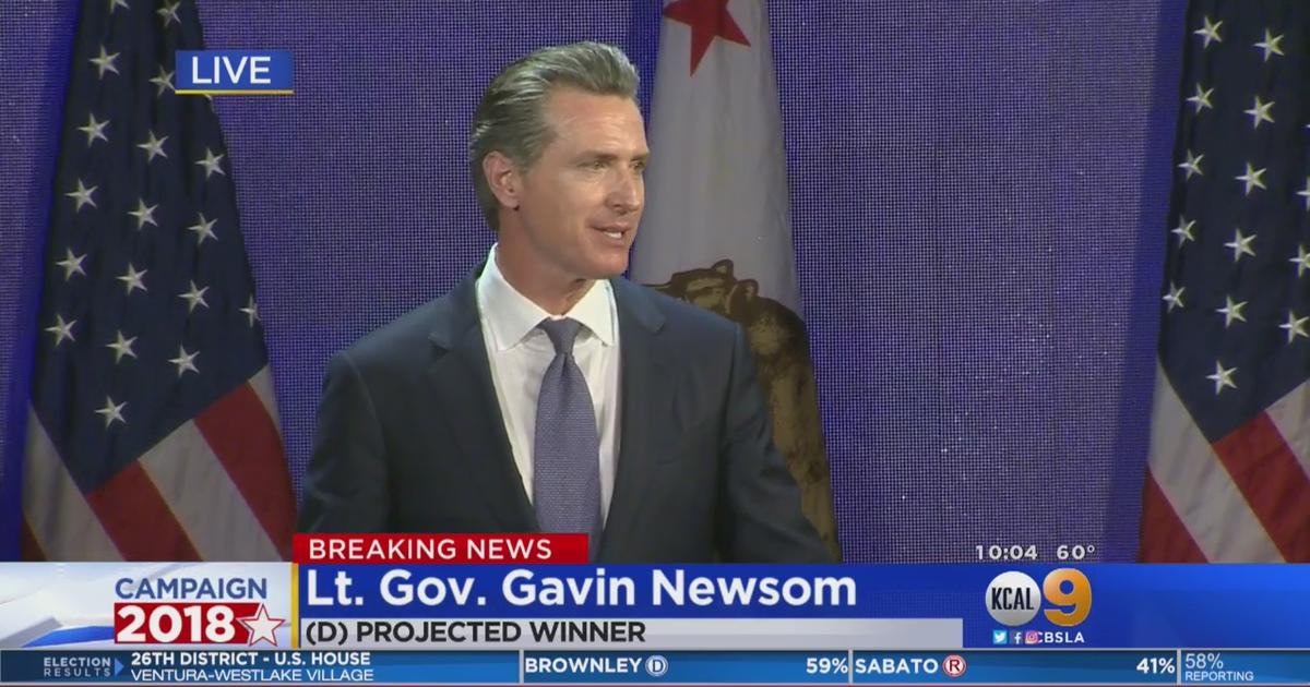 Trump Critic Gavin Newsom Elected California's Governor CBS Los Angeles