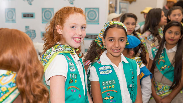 Girl Scouts attend the grand opening of Marisol Deluna New York Design Studio and Educational Foundation at La Villita Historic Art Village on Nov. 18, 2015, in San Antonio, Texas. 