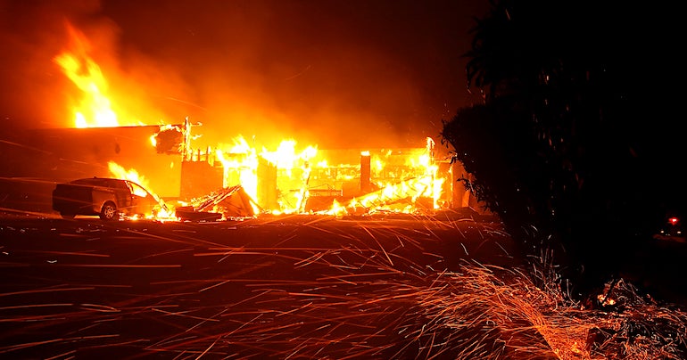 Wildfire Destroys Entire Town As Blazes Tear Through California - CBS Texas