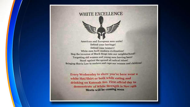 'White Excellence' Flyer In The Bronx 