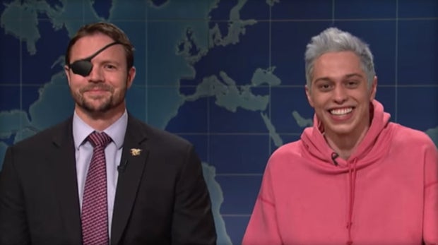 Dan Crenshaw and Pete Davidson 