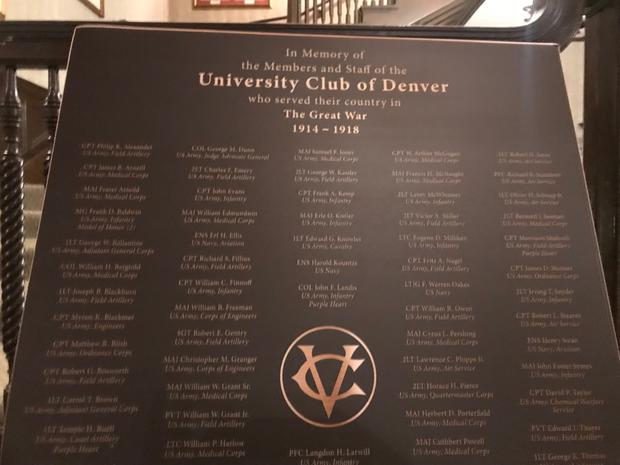 University Club plaque 
