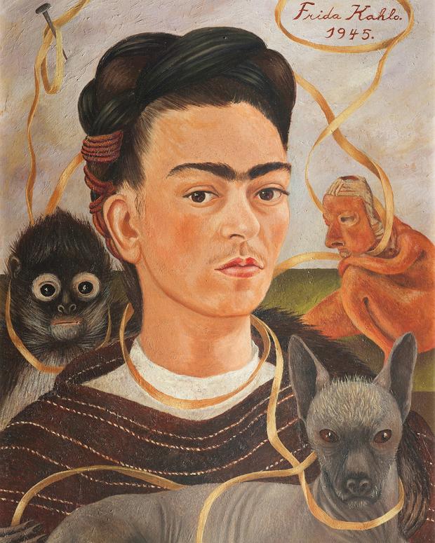 Frida Kahlo "Self Portrait with Small Monkey" 
