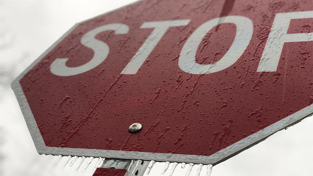 icy stop sign 
