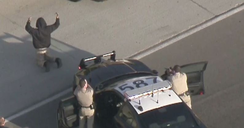 Police Chase Stolen Car Belonging To Off-Duty Officer - CBS Los Angeles