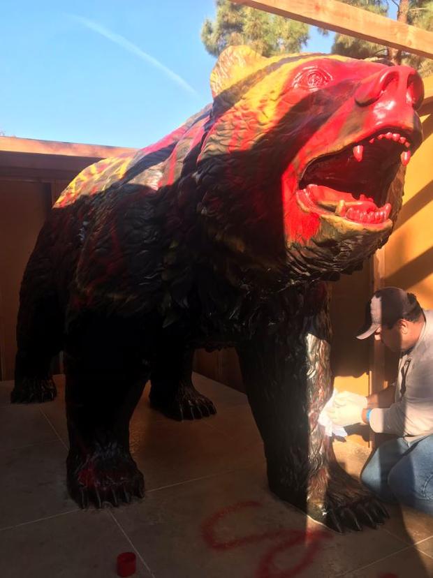 UCLA's Bruin Bear Covered In Paint Ahead Of Rivalry Game With USC 