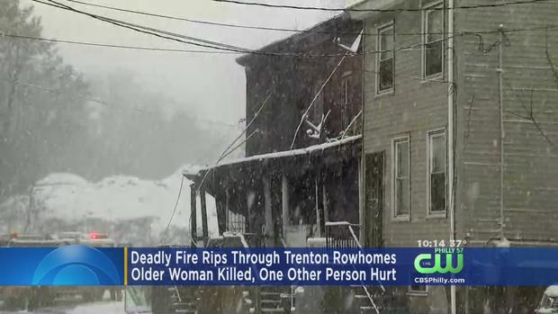 Woman Killed, 1 Injured After Flames Rip Through 4 Homes In Trenton 